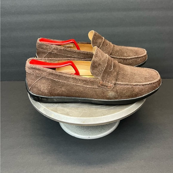 Samuel Hubbard Mens Size 10W Free Spirit Slip On Driver Moc Brown Suede 2121 - Picture 6 of 9